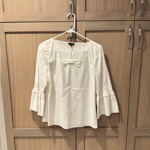 Talbots Ivory Blouse with Bell Sleeves